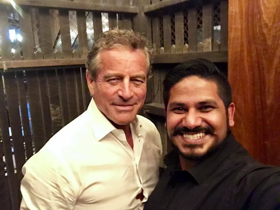 Goro Gupta with Mark Bouris